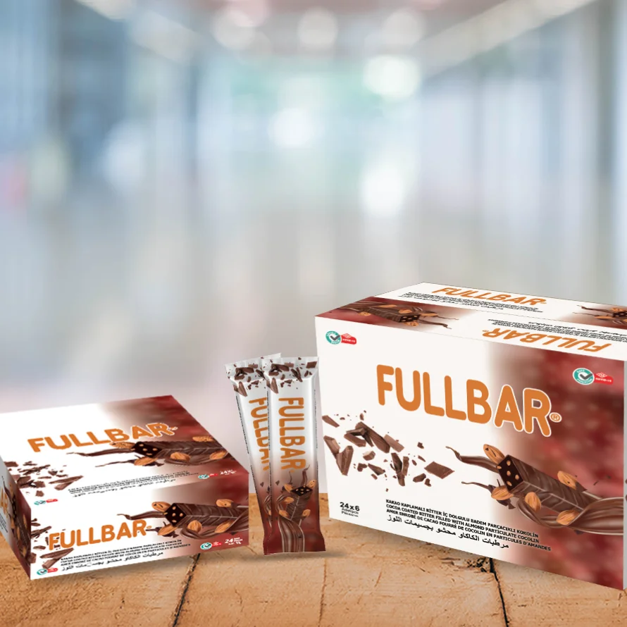 FulBar Bar Chocolate With Almond Parts (60 gr pcs)