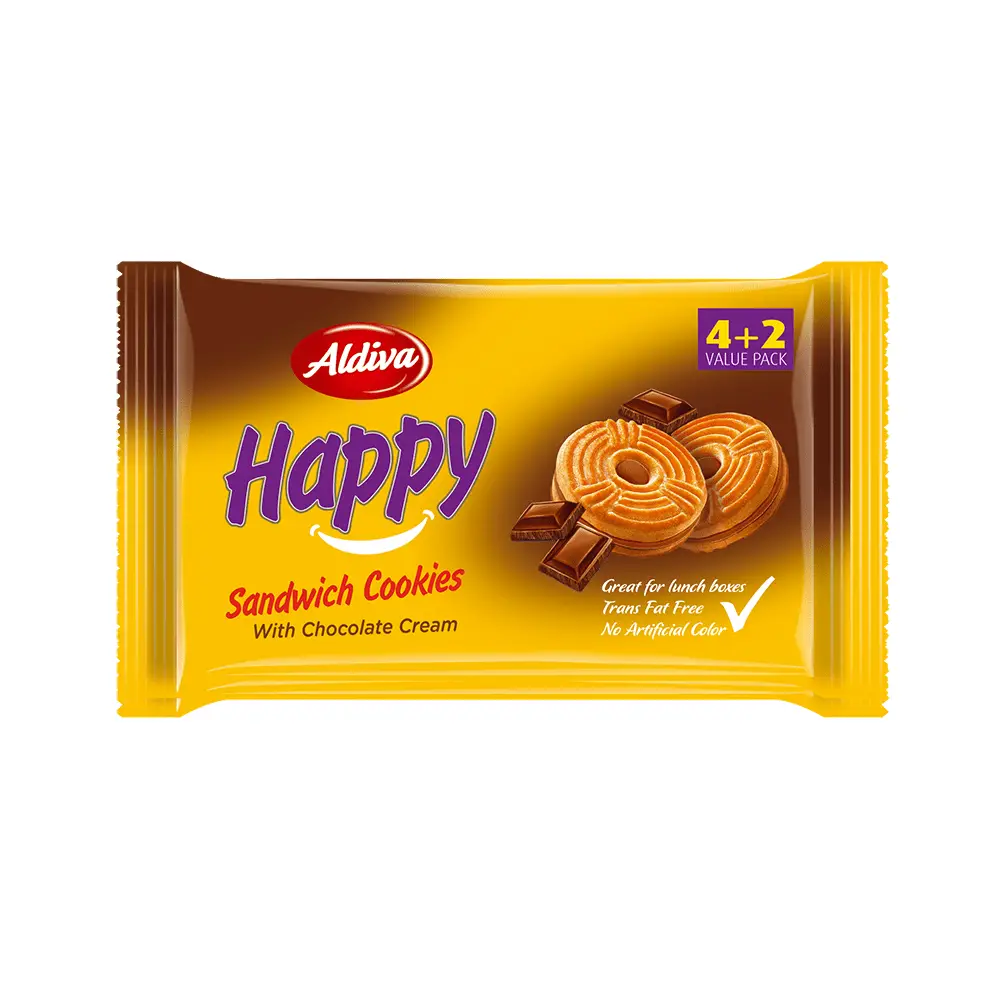 Happy Sandwich Chocolate Cream Biscuit
