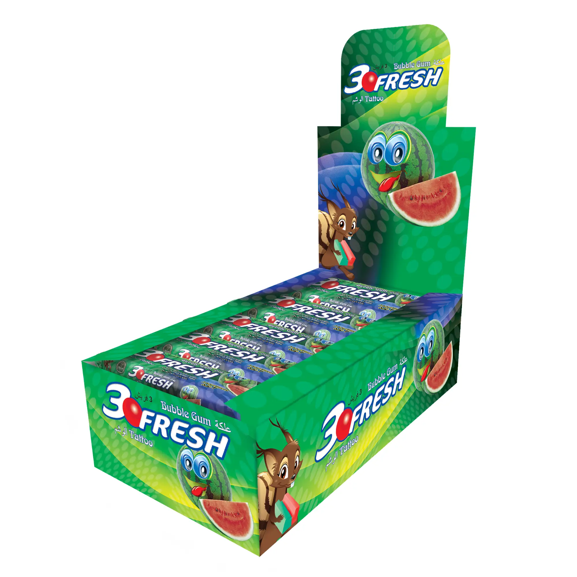 3 Fresh Watermelon Flavoured Stick Gum