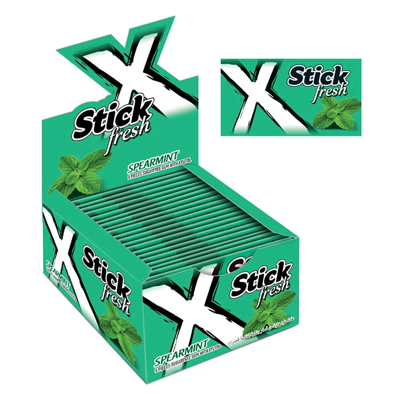 X STICK FRESH PEPPERMINT FLAVOURED SUGAR FREE GUM WITH SWEETENER