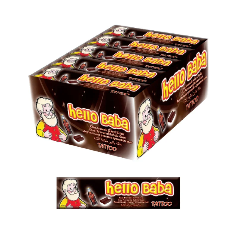 HELLO BABA BOXED COLA FLAVOURED BUBBLE GUM(with tattoo)