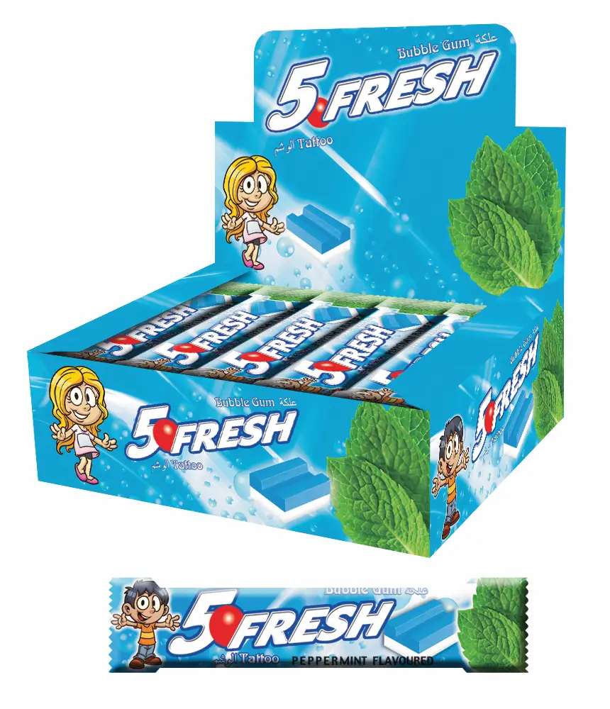 Refresh 4s Peppermint Flavoured Bubble  Gum(with Tattoo)