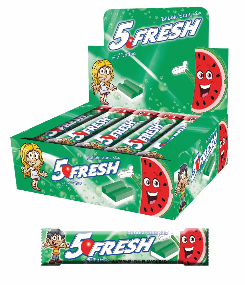 Refresh 4s Watermelon Flavoured Bubble Gum(with Tattoo)