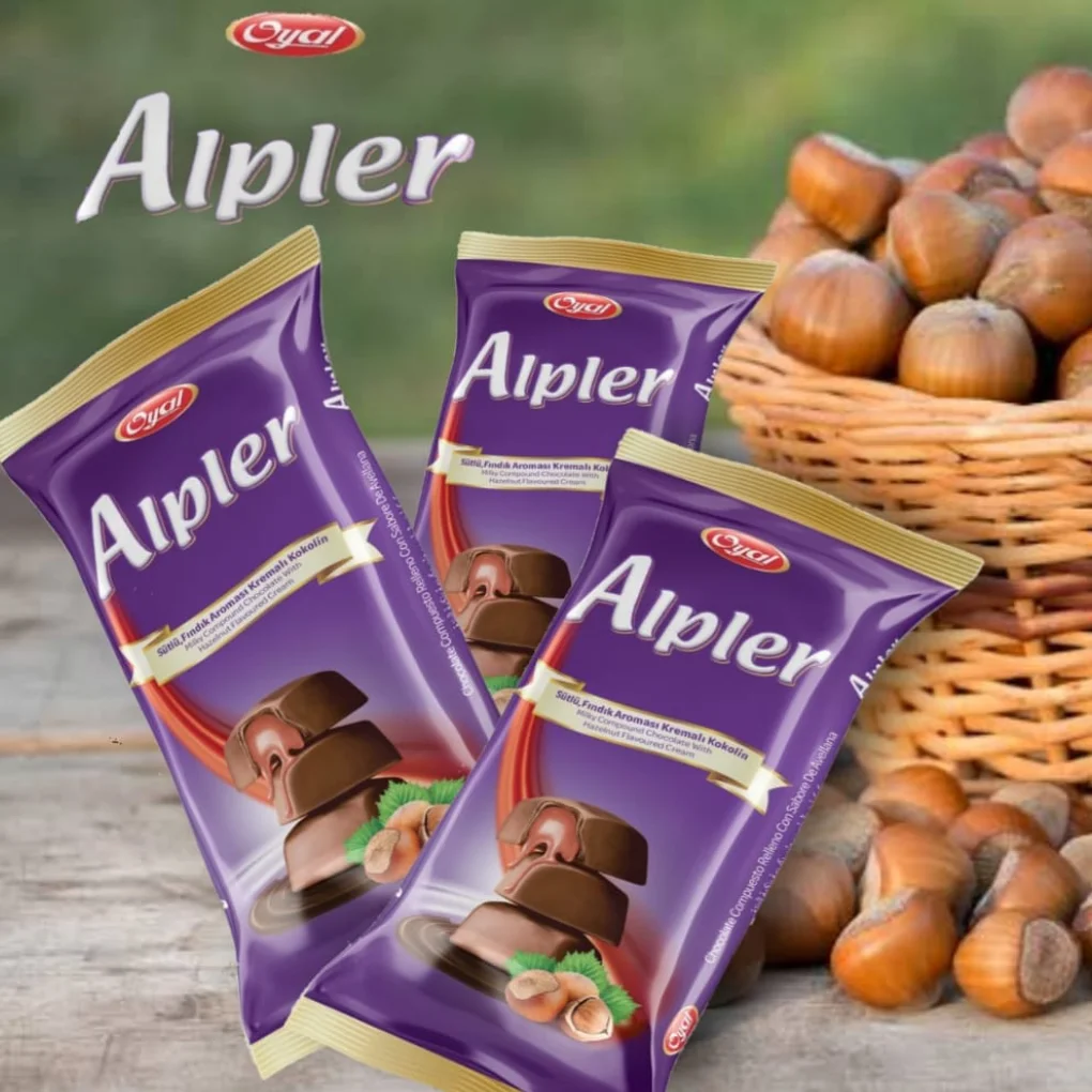 Alpler  Tablet Chocolate With Cream  20gr X 24 X 12hazelnut 45gr X 24 X6