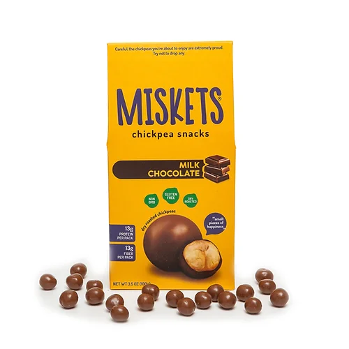 Miskets Chickpea Snacks Milk Chocolate