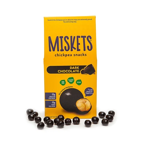 Miskets Chickpea Snacks Dark Chocolate