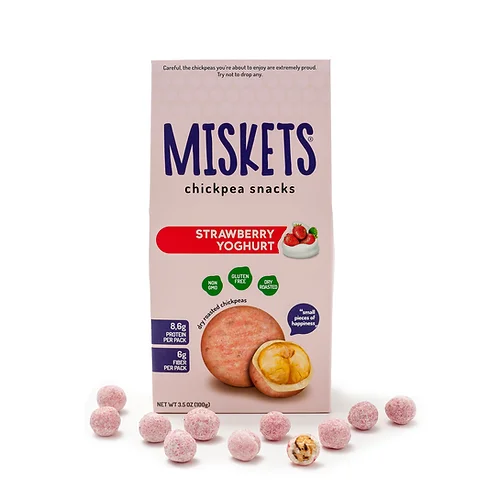 Miskets Chickpea Snacks Strawberry - Yoghurt