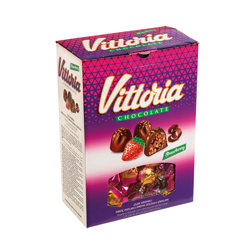 Vittoria Cocoa Cream Filled Puffed Rice Compound Chocolate