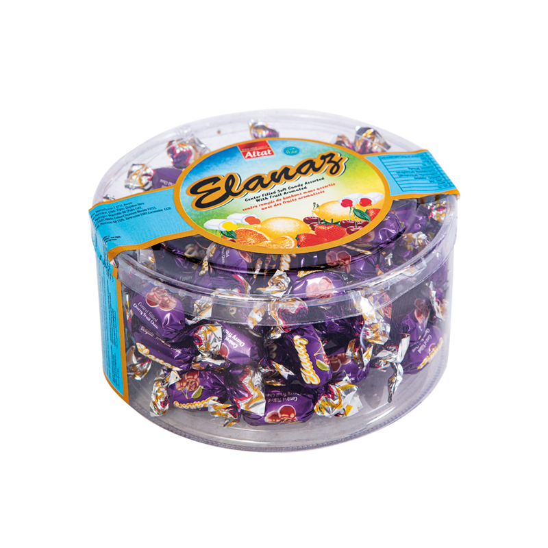 Elanaz Center Filled Soft Candy Pvc Jar